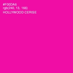 #F00DA6 - Hollywood Cerise Color Image