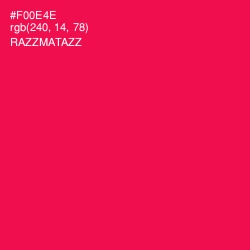 #F00E4E - Razzmatazz Color Image