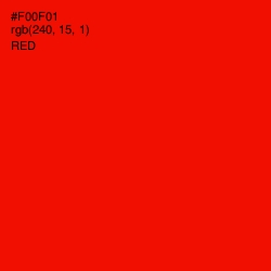 #F00F01 - Red Color Image