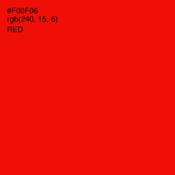 #F00F06 - Red Color Image