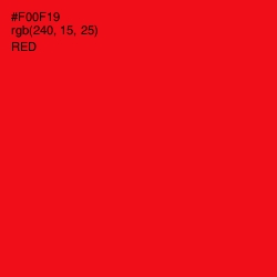 #F00F19 - Red Color Image