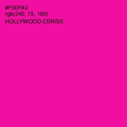 #F00FA0 - Hollywood Cerise Color Image