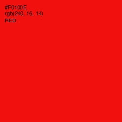 #F0100E - Red Color Image