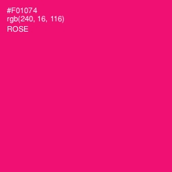 #F01074 - Rose Color Image