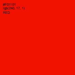 #F01101 - Red Color Image