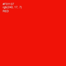 #F01107 - Red Color Image