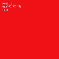 #F01117 - Red Color Image