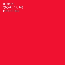 #F01131 - Torch Red Color Image