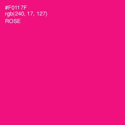 #F0117F - Rose Color Image