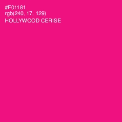 #F01181 - Hollywood Cerise Color Image