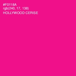 #F0118A - Hollywood Cerise Color Image