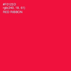 #F0123D - Red Ribbon Color Image