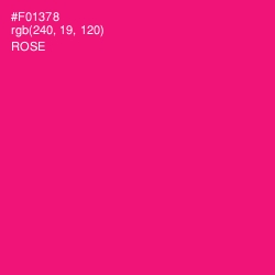 #F01378 - Rose Color Image