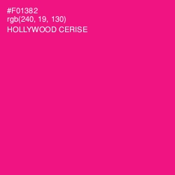 #F01382 - Hollywood Cerise Color Image