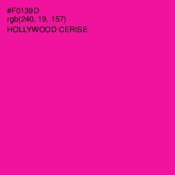 #F0139D - Hollywood Cerise Color Image