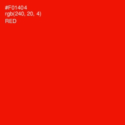 #F01404 - Red Color Image