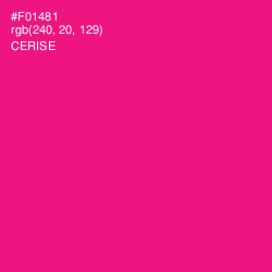 #F01481 - Cerise Color Image