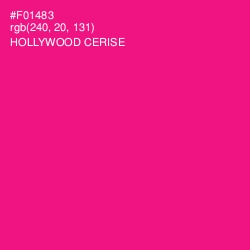#F01483 - Hollywood Cerise Color Image