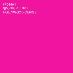 #F014A1 - Hollywood Cerise Color Image