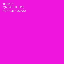 #F014DF - Purple Pizzazz Color Image