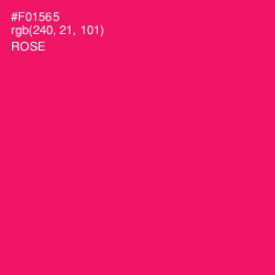 #F01565 - Rose Color Image