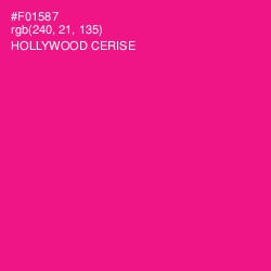 #F01587 - Hollywood Cerise Color Image