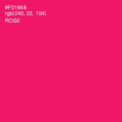 #F01668 - Rose Color Image