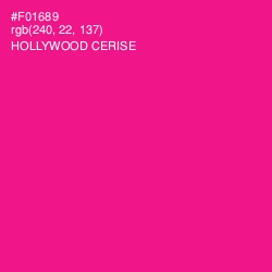 #F01689 - Hollywood Cerise Color Image