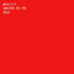#F01717 - Red Color Image