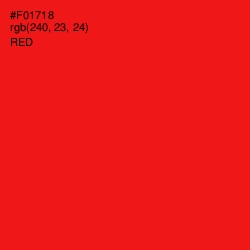 #F01718 - Red Color Image