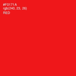 #F0171A - Red Color Image