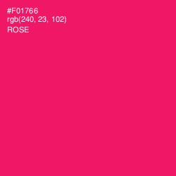 #F01766 - Rose Color Image