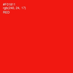 #F01811 - Red Color Image