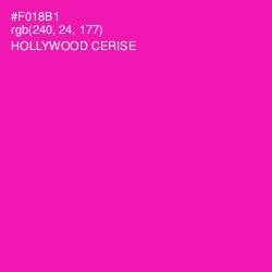 #F018B1 - Hollywood Cerise Color Image
