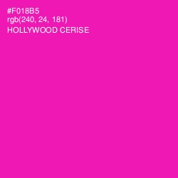 #F018B5 - Hollywood Cerise Color Image