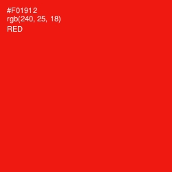 #F01912 - Red Color Image
