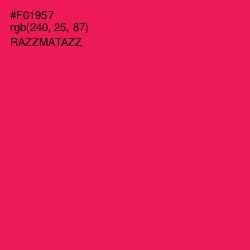 #F01957 - Razzmatazz Color Image