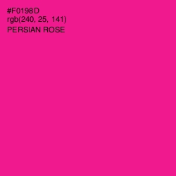 #F0198D - Persian Rose Color Image