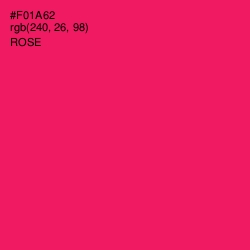 #F01A62 - Rose Color Image