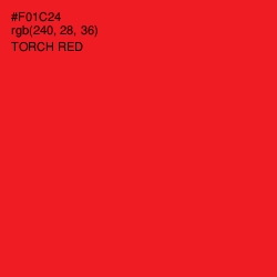 #F01C24 - Torch Red Color Image