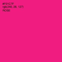 #F01C7F - Rose Color Image