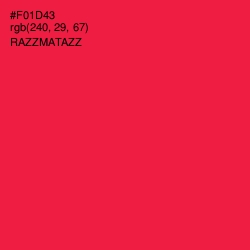 #F01D43 - Razzmatazz Color Image