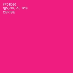#F01D80 - Cerise Color Image
