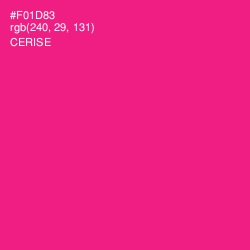 #F01D83 - Cerise Color Image
