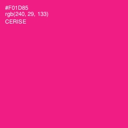 #F01D85 - Cerise Color Image