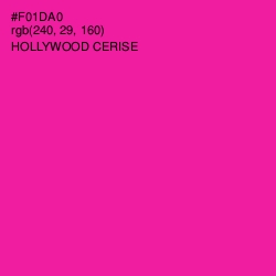 #F01DA0 - Hollywood Cerise Color Image