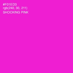 #F01ED3 - Shocking Pink Color Image