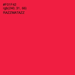 #F01F42 - Razzmatazz Color Image