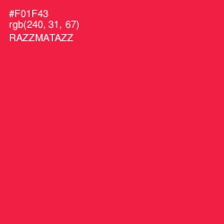 #F01F43 - Razzmatazz Color Image