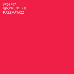 #F01F47 - Razzmatazz Color Image